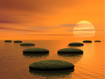 Tithing how to chose where to donate?  The 2 diverging paths of zen stones symbolize the decision you get to make.